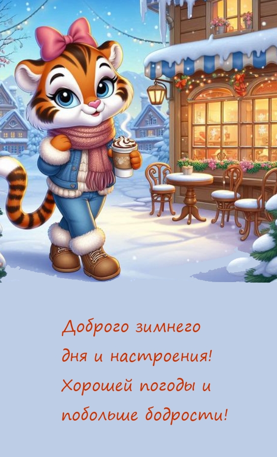 Доброго зимнего дня и настроения! Хорошей погоды и побольше бодрости!