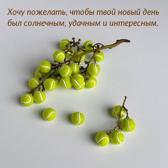 Хочу пожелать, чтобы твой новый день был солнечным, удачным